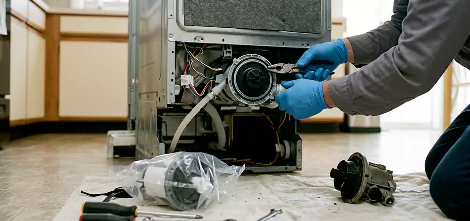 Dishwasher Motor Pump Replacement in Brockton