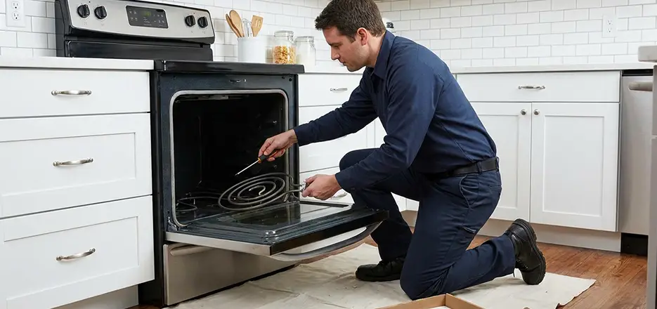 Oven Lower Heating Element Replacement in Brockton